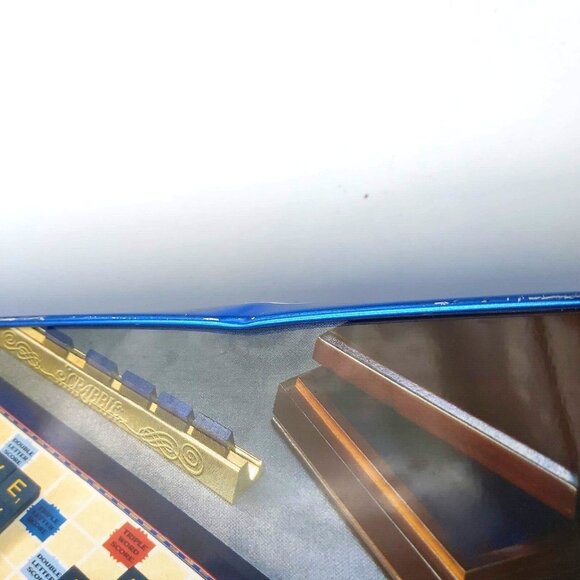 Milton Bradley Scrabble Crossword Game Collector's Edition Blue & Gold Metal Tin - Picture 16 of 16